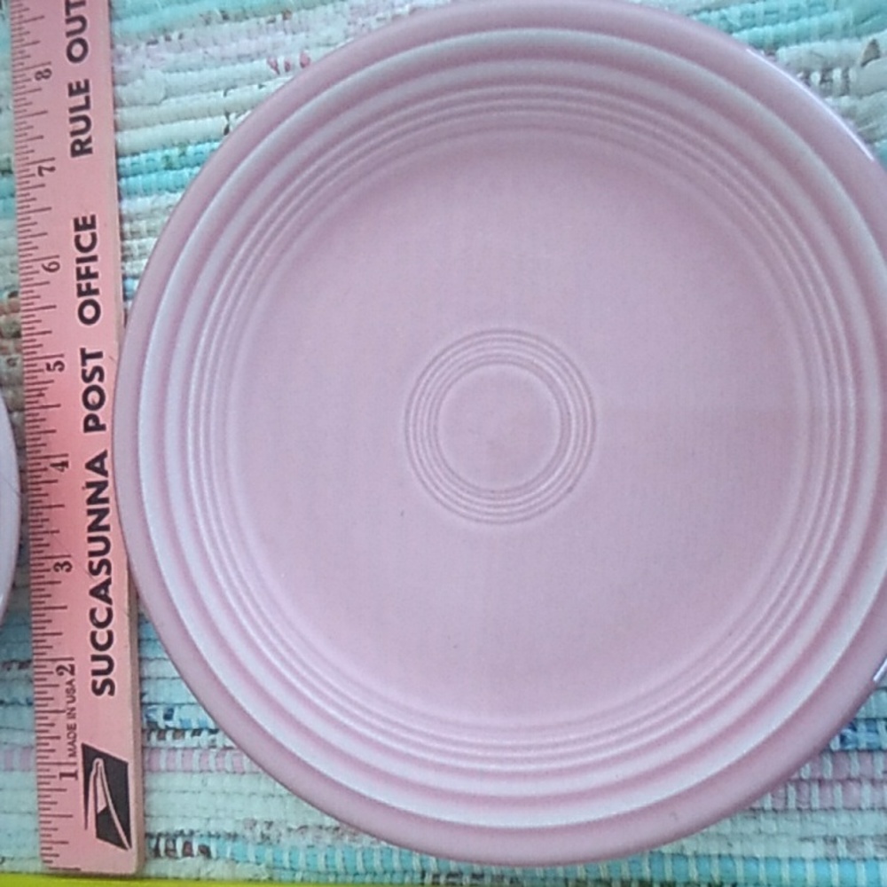 🫖 Fiestaware Rose Pink Salad Plate Fiesta 7 1/4” USA EVC  Rare - Picture 2 of 16